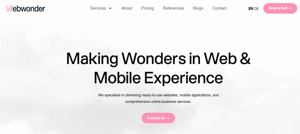 Webwonder page