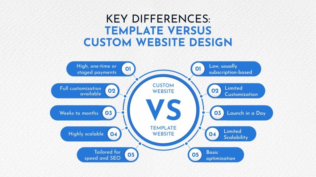 Key Differences Template Versus Custom Website Design